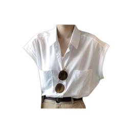 SKR030  大量訂製淨色短袖恤衫  時尚設計寬鬆翻領無袖恤衫  恤衫專門店 SKR030  大量訂製淨色短袖恤衫  時尚設計寬鬆翻領無袖恤衫  恤衫專門店